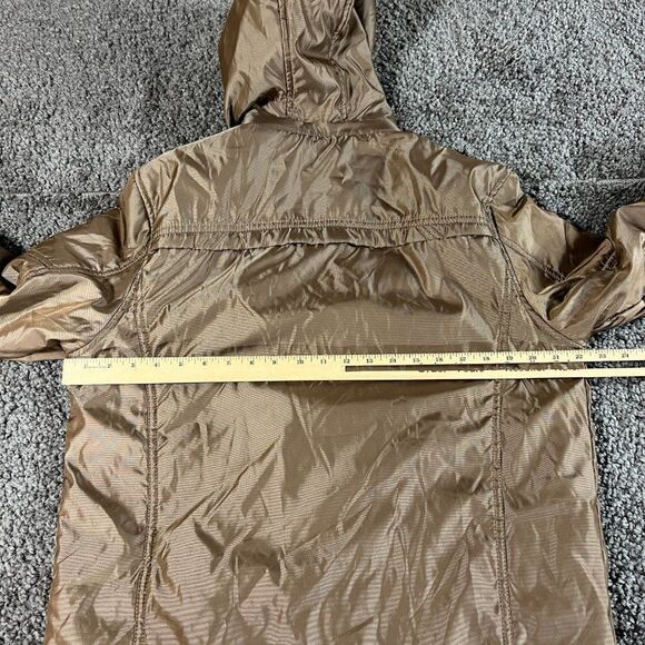 Platini Jacket Mens Large Gold Hooded Full Zip Faux Fur Lined Coat - Picture 11 of 14